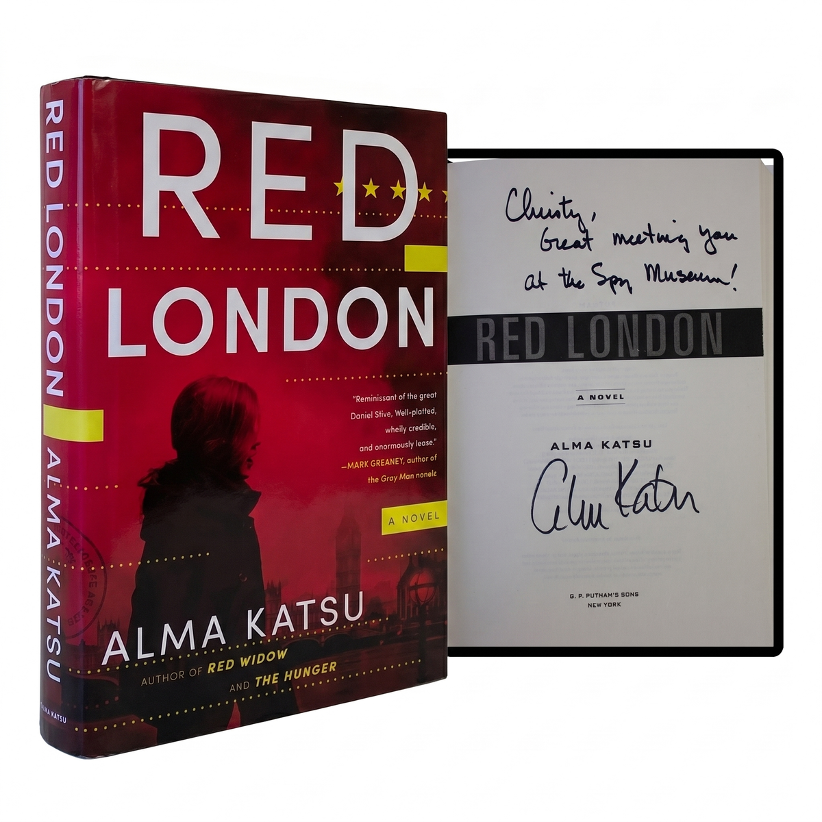 ALMA KATSU SIGNED Red London 1ST EDITION Hardcover Spy Thriller Novel 2023 HC