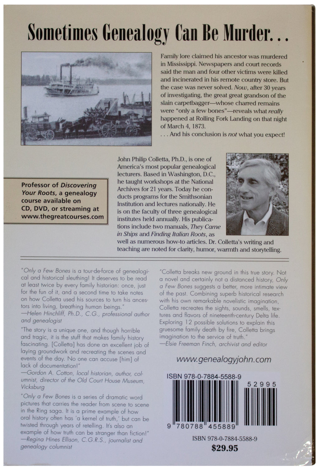 ONLY A FEW BONES John Philip Colletta SIGNED PAPERBACK 1800s True Crime Murder