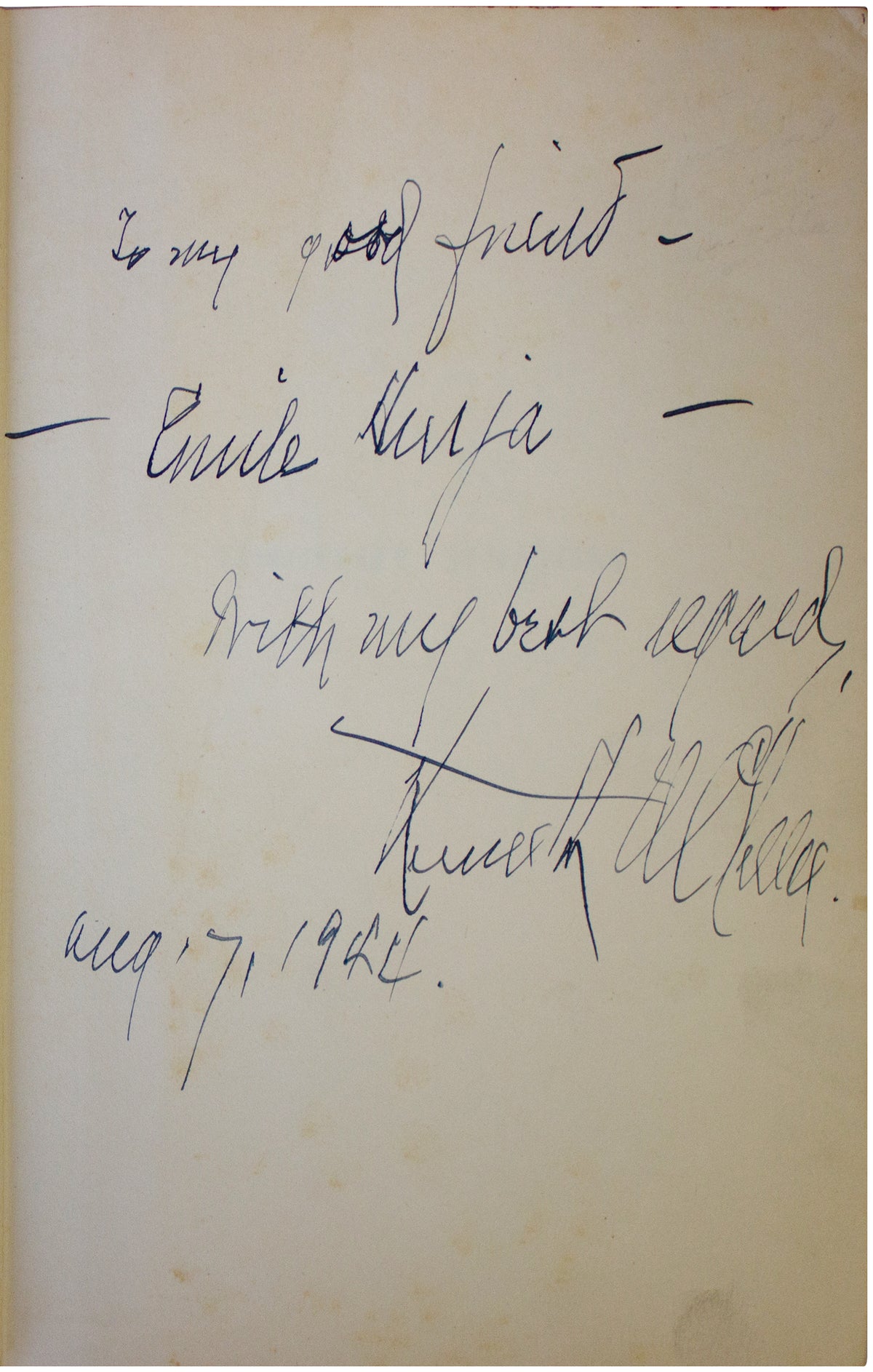 KENNETH MCKELLAR SIGNED 1944 Tennessee Senators HARDCOVER History TN VTG 40s HC