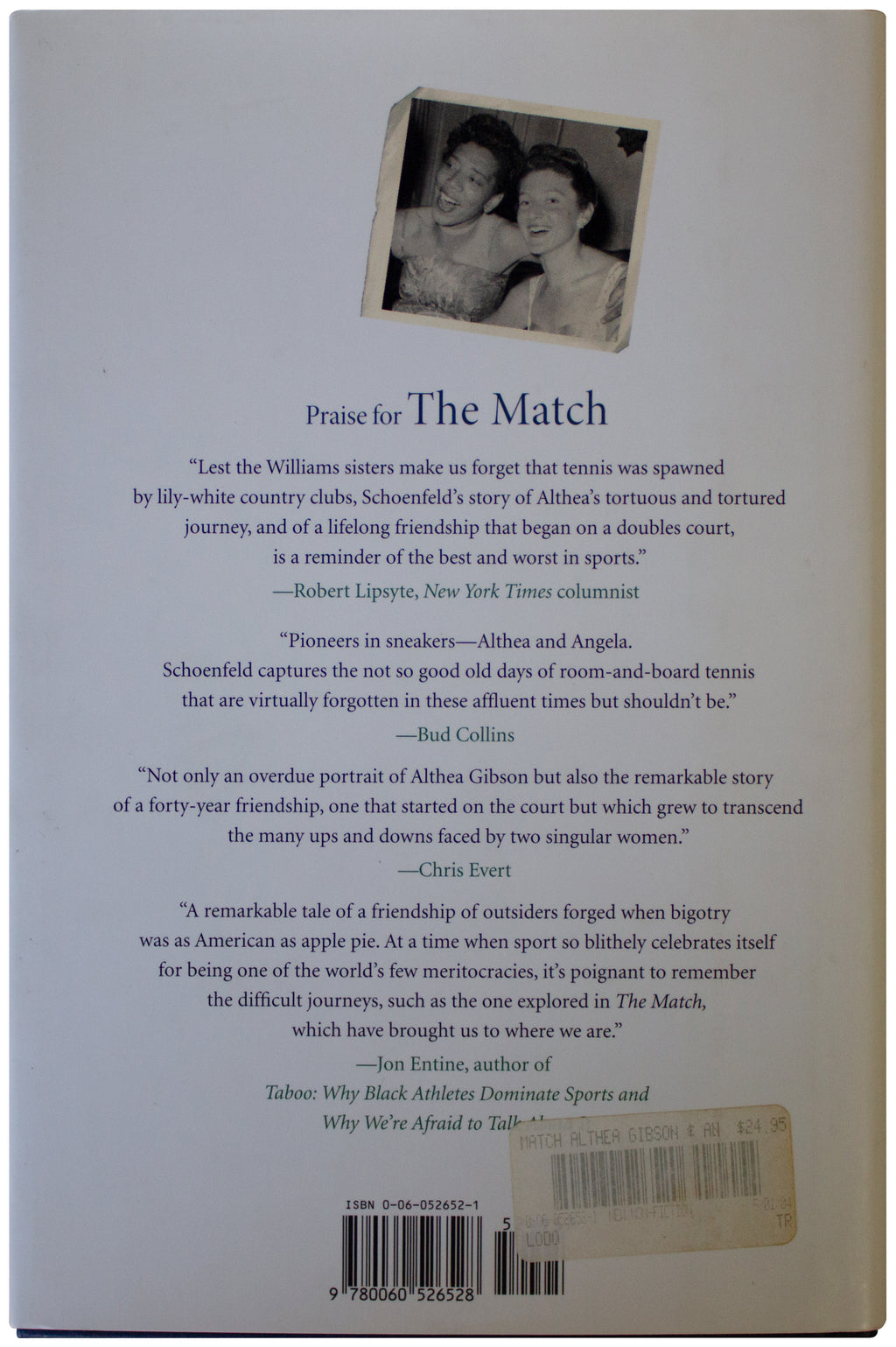 BRUCE SCHOENFELD SIGNED Match 1ST EDITION Althea Gibson & Angela Buxton Tennis