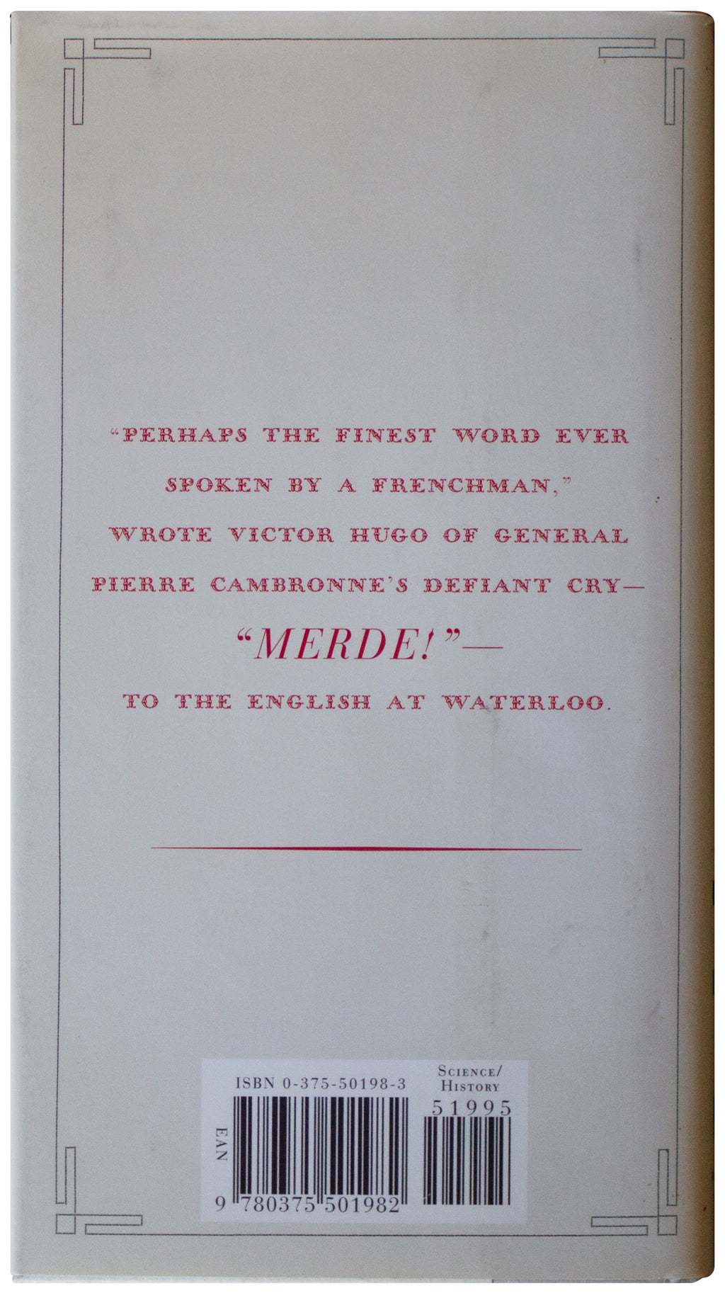 RALPH A. LEWIN SIGNED Merde 1ST EDITION 1999 Hardcover Scatology History HCDJ