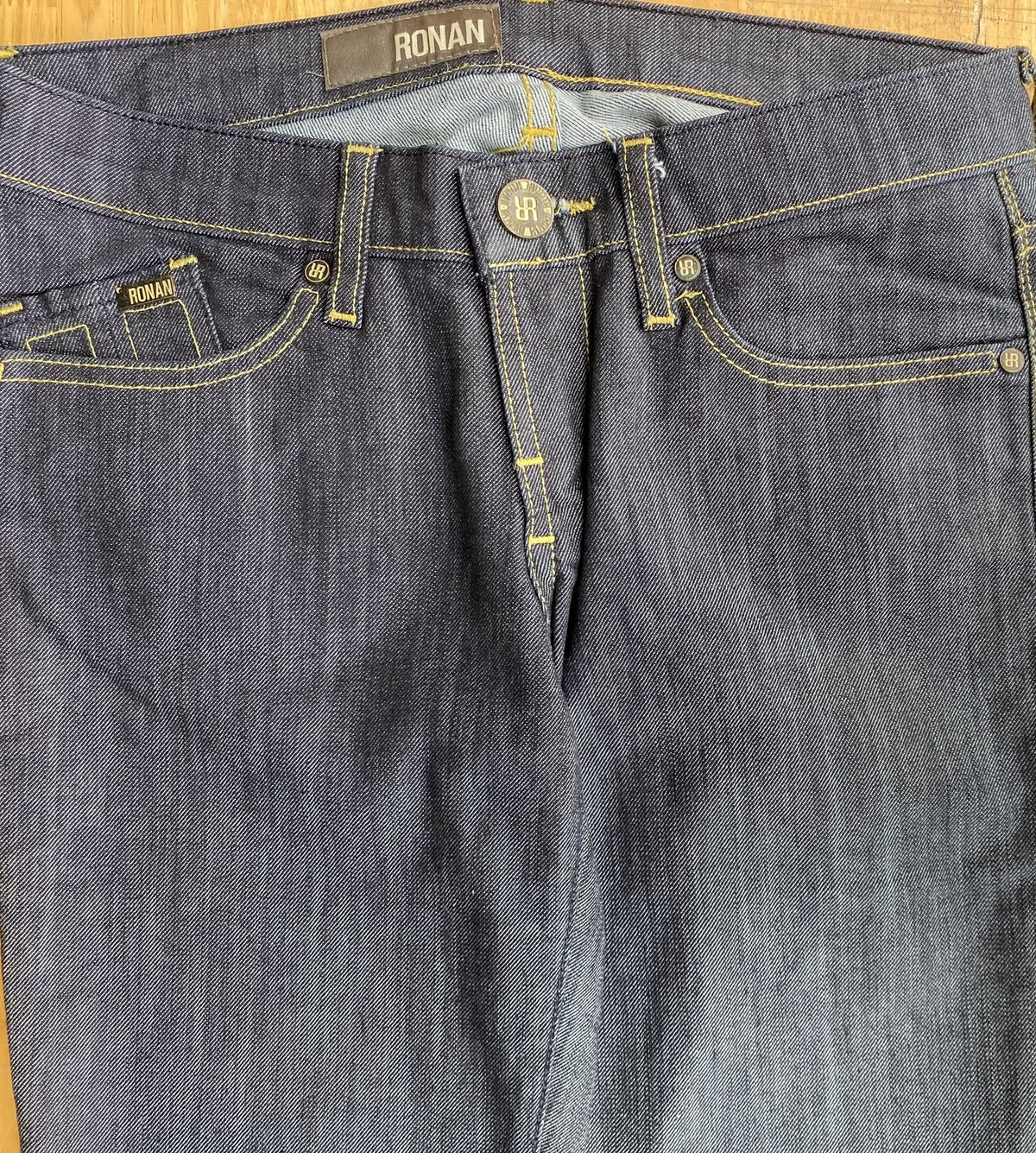 New RONAN MOTO JEANS Women's 29 Skinny Dark Wash Raw Denim VTG 2011 Made In USA!