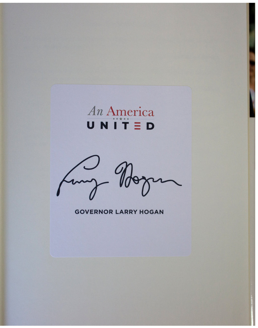 LARRY HOGAN SIGNED Still Standing 1ST EDITION HARDCOVER Maryland MD Governor HC