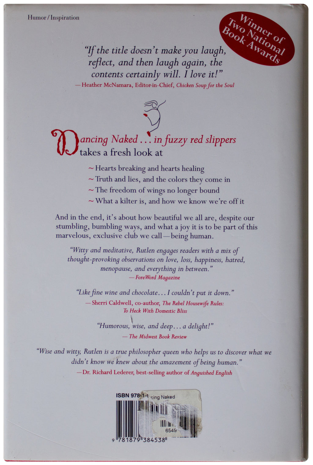 CARMEN RUTLEN SIGNED Dancing Naked In Fuzzy Red Slippers BOOK Funny Inspiration