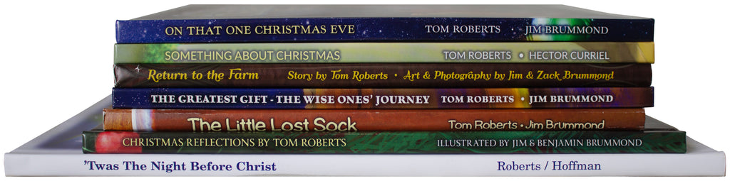 TOM ROBERTS SIGNED LOT Of 7 CHRISTMAS Picture BOOKS Kids Illustrated Holiday HC