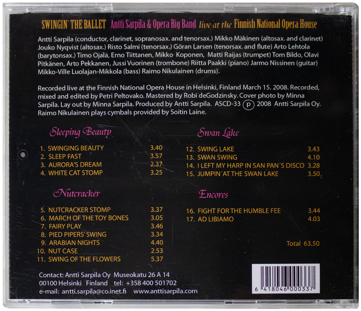 ANTTI SARPILA SIGNED Swingin' The Ballet CD Live At Finnish National Opera House