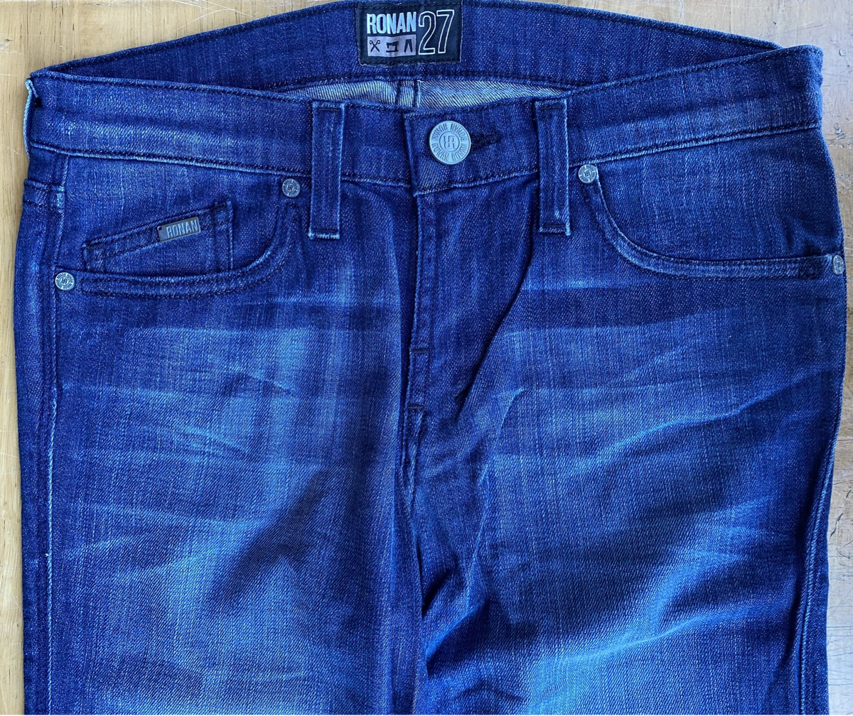 RONAN Isabella FLARE JEANS Women's 27  WIDE LEG Blue Denim MADE IN USA VTG 2011
