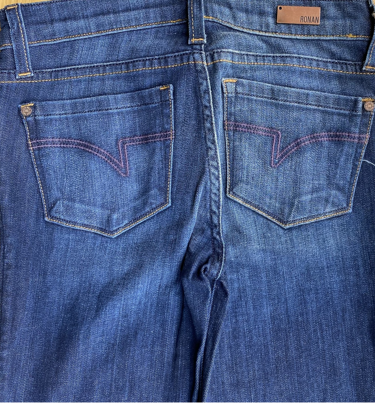 New RONAN BOOTCUT JEANS Women's 32 Dark Wash Denim Bella Flare VTG 2011 USA Made