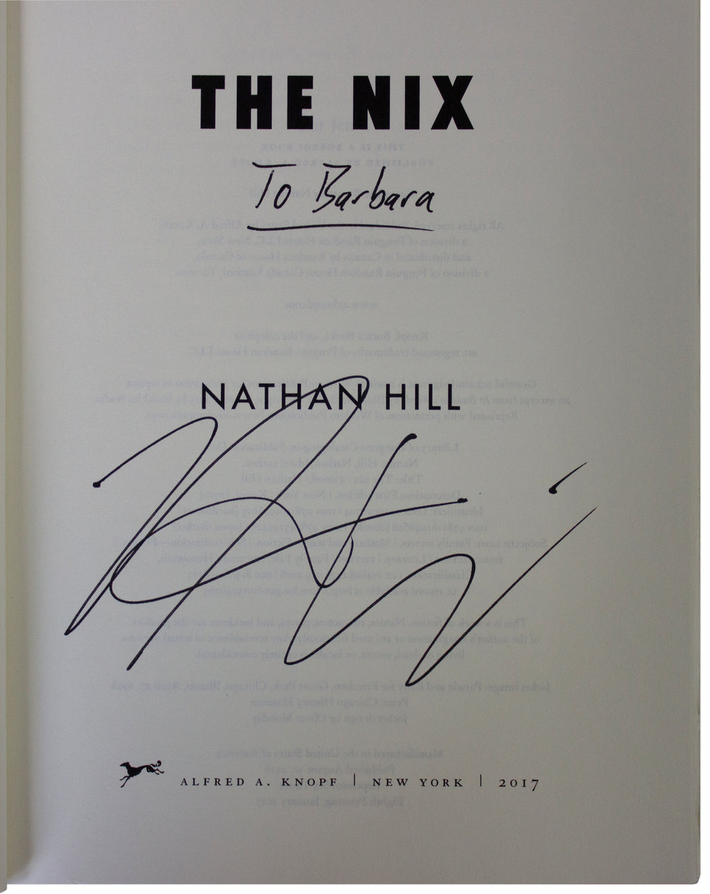 NATHAN HILL SIGNED The Nix 1ST EDITION Hardcover 2016 NYT Bestseller HCDJ Novel