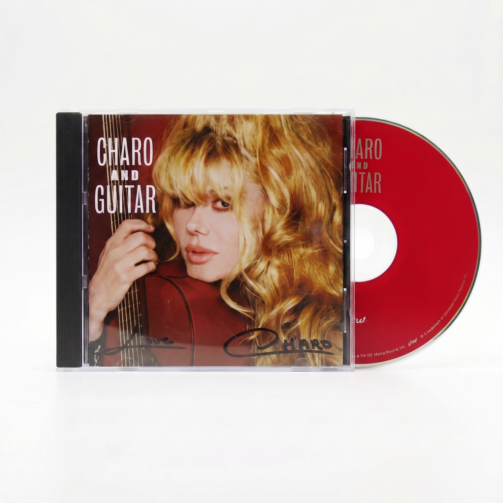 CHARO And Guitar SIGNED CD 2006 Bolero Flamenco Latin Music Singer AUTOGRAPHED