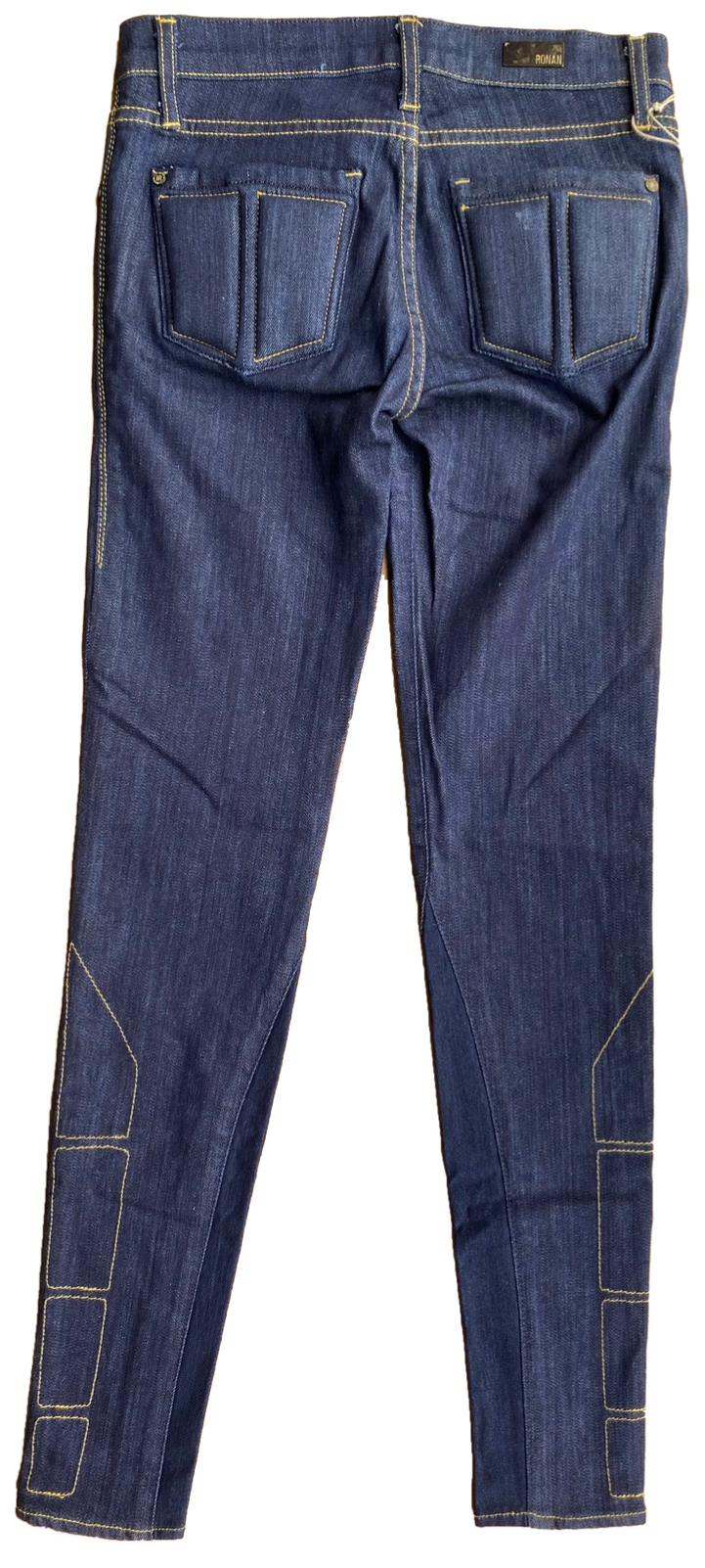 New RONAN MOTO JEANS Women's 29 Skinny Dark Wash Raw Denim Made In USA VTG 2011