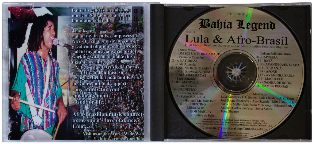 LULA & AFRO-BRASIL Bahia Legend SIGNED CD 1996 OOP Brazilian Dance Music VTG 90s