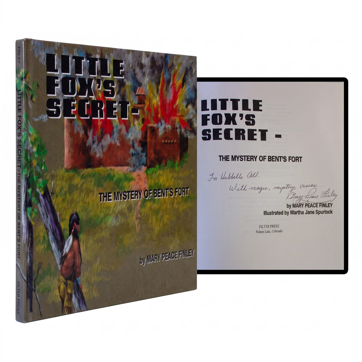 MARY PEACE FINLEY SIGNED Little Fox's Secret BOOK 1999 Kids Historical Fiction