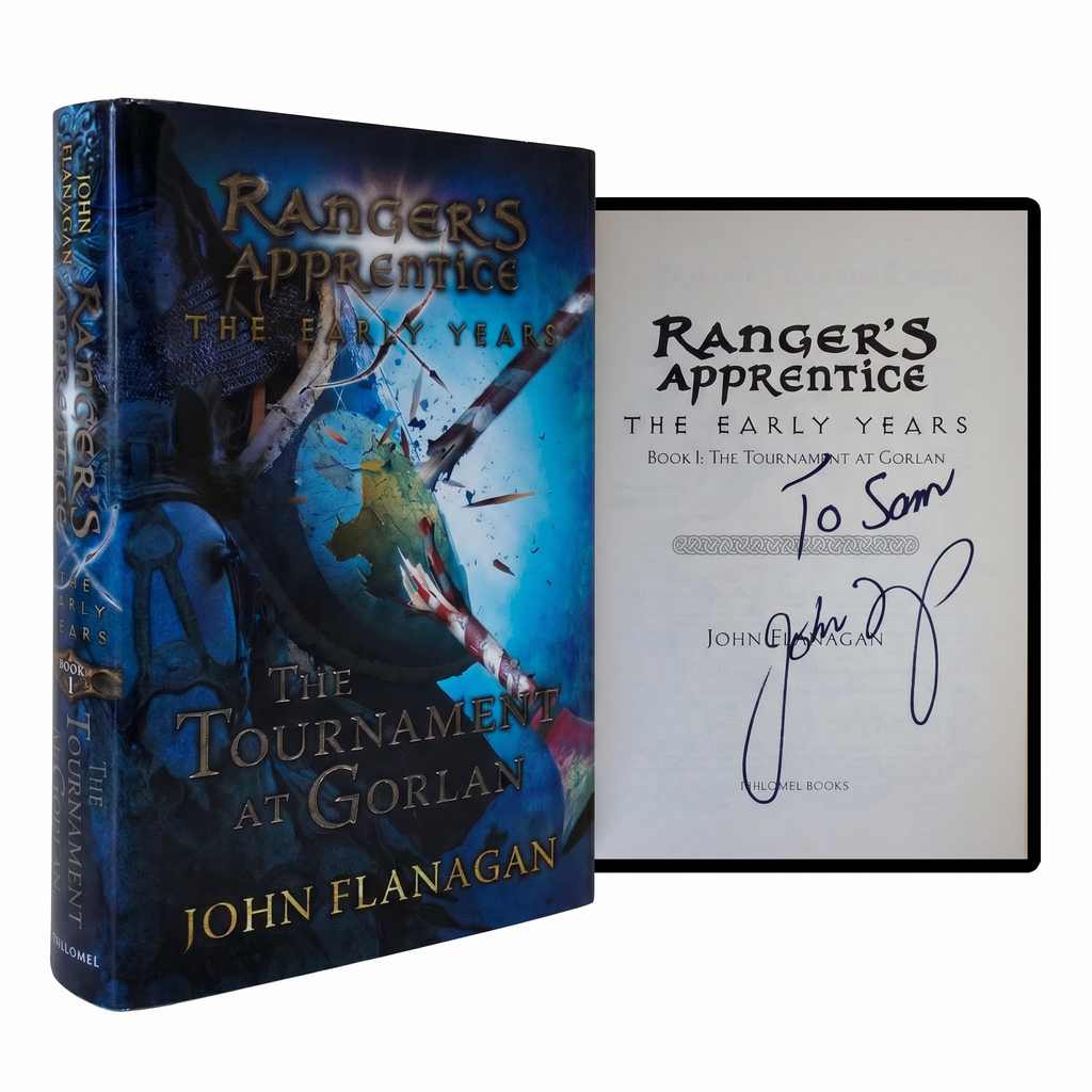 JOHN FLANAGAN SIGNED Tournament At Gorlan 1ST EDITION Rangers Apprentice Book 1
