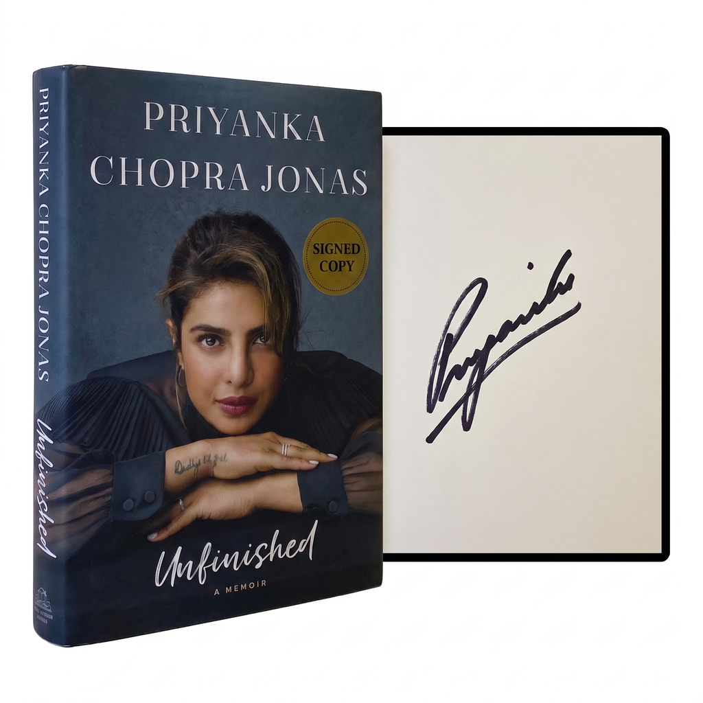 PRIYANKA CHOPRA JONAS SIGNED Unfinished 1ST EDITION Hardcover Memoir 2021 HCDJ