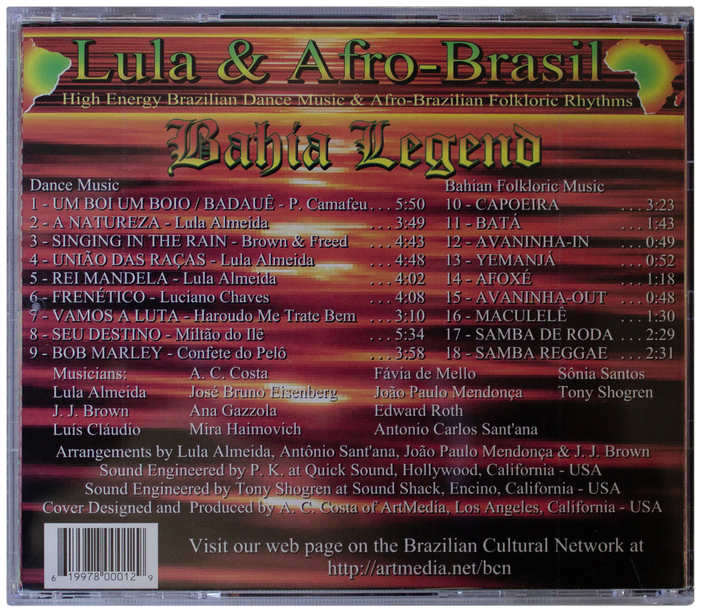 LULA & AFRO-BRASIL Bahia Legend SIGNED CD 1996 OOP Brazilian Dance Music VTG 90s