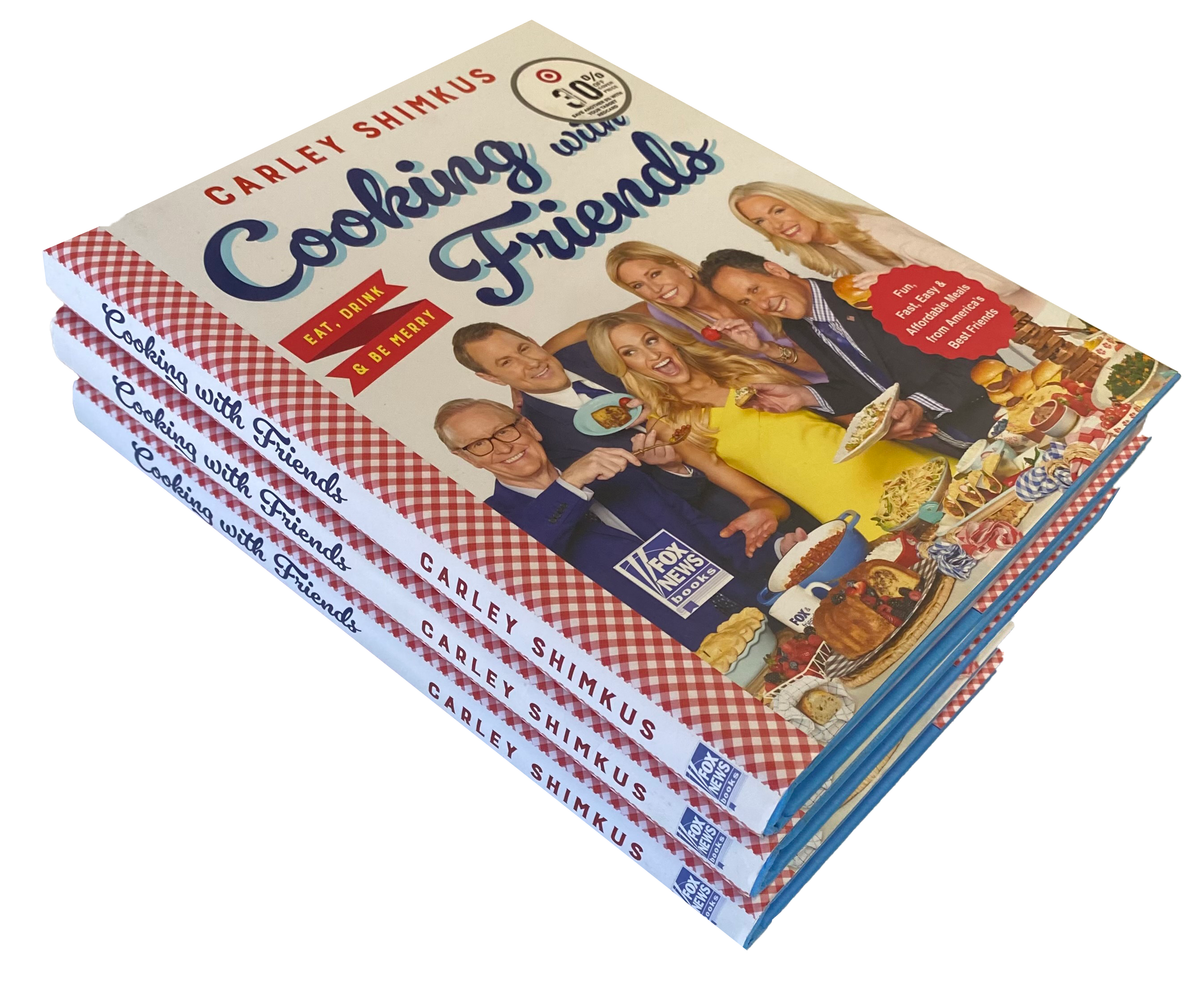 LOT Of 3 COOKING WITH FRIENDS BOOKS Carley Shimkus Fox News $35 MSRP Each UNREAD