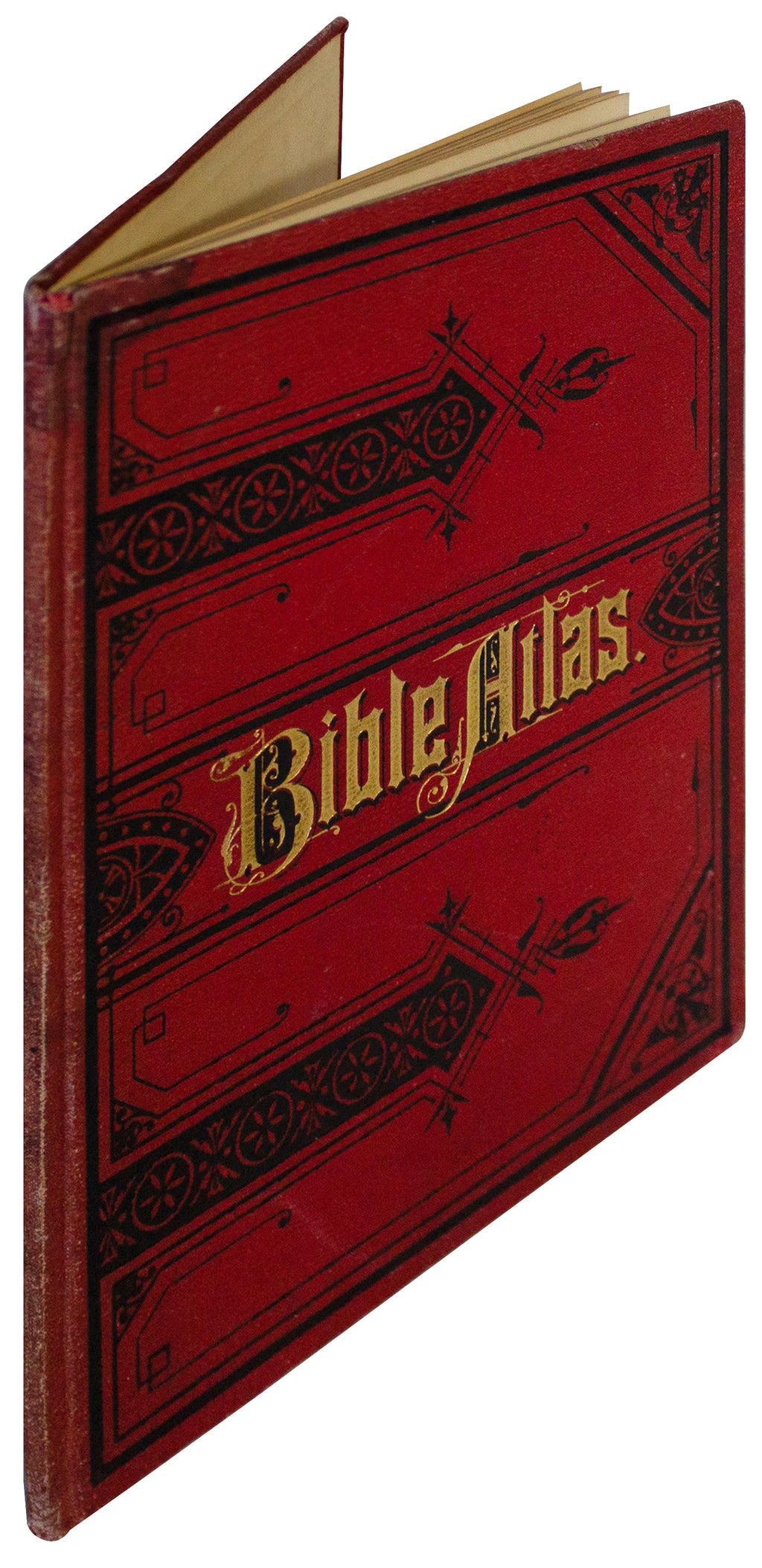 CASE'S BIBLE ATLAS Antique 1879 HARDCOVER Book w/ Color Maps Holy Land Geography