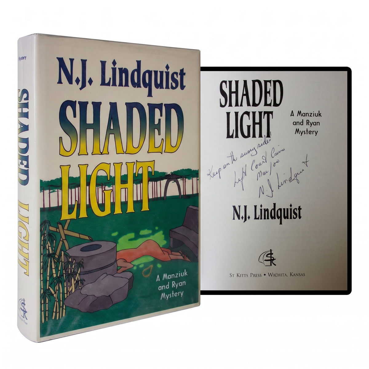 N.J. LINDQUIST SIGNED Shaded Light 1ST EDITION Hardcover Toronto Murder Mystery
