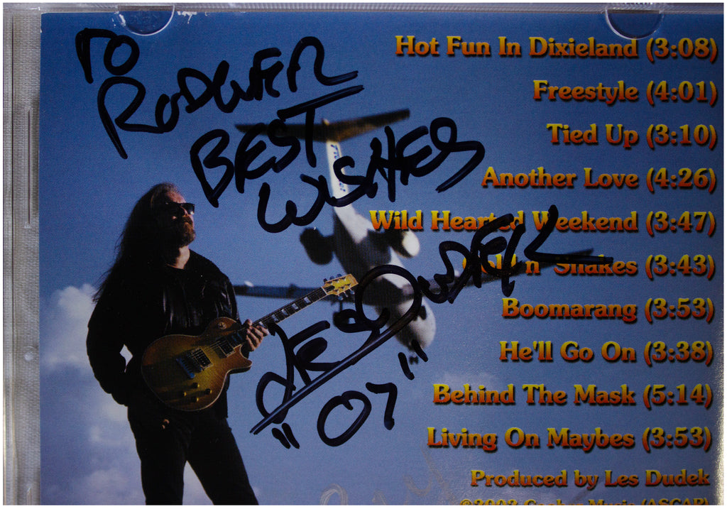 LES DUDEK SIGNED Freesyle CD 2002 Blues AOR Southern Rock Guitarist AUTOGRAPH !