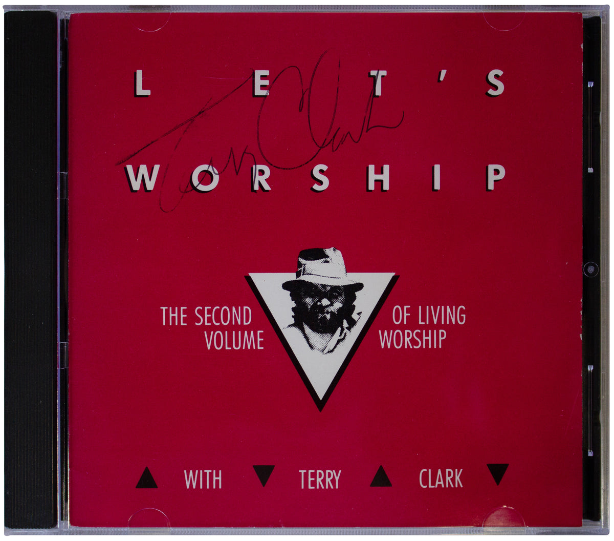 TERRY CLARK SIGNED Let's Worship CD OOP 1986 Christian Music Xian CCM Autograph