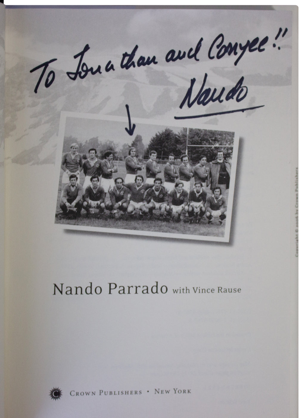MIRACLE IN THE ANDES Nando Parrado SIGNED 1ST EDITION Airplane Crash Cannibalism