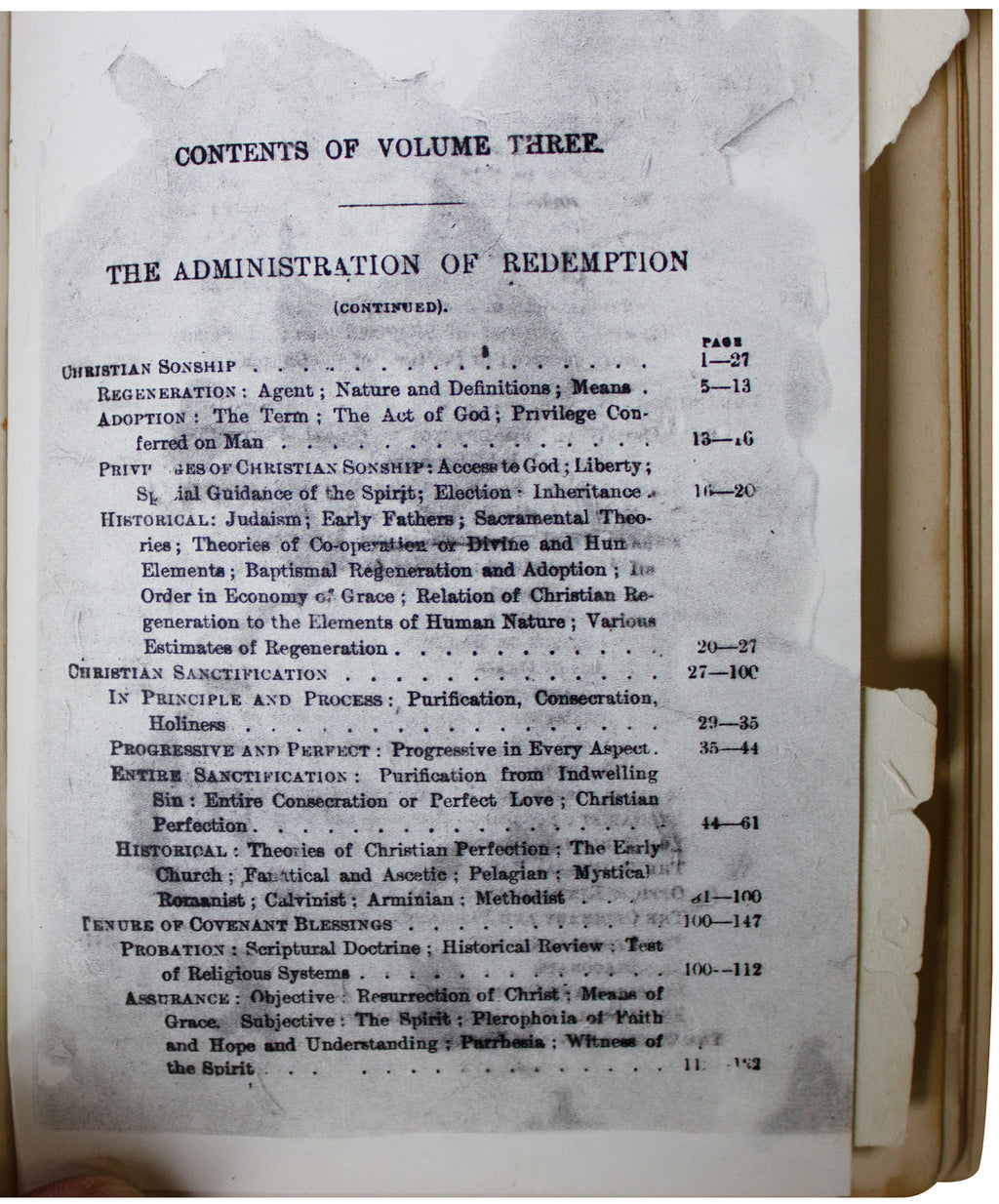 COMPENDIUM OF CHRISTIAN THEOLOGY Vol 3 ANTIQUE BOOK Late 1800s William Burt Pope