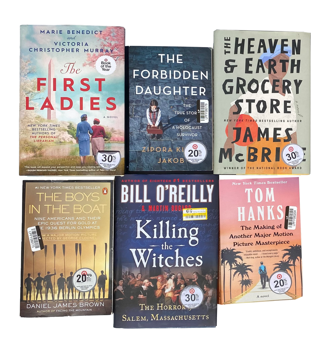 LOT Of 6 HISTORICAL FICTION & NONFICTION BOOKS 2020s Unread Target BESTSELLERS
