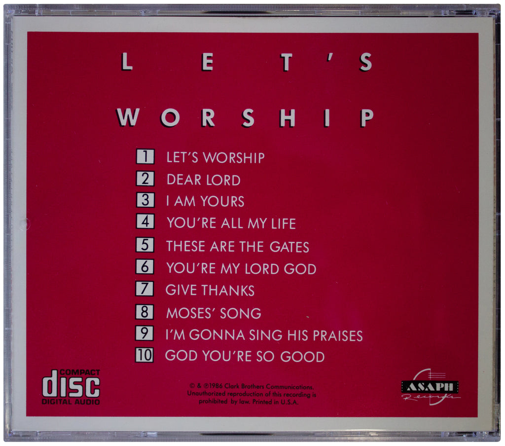 TERRY CLARK SIGNED Let's Worship CD OOP 1986 Christian Music Xian CCM Autograph