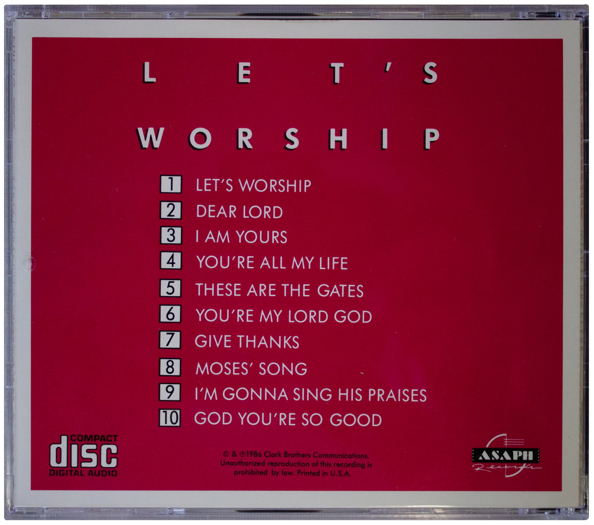 TERRY CLARK SIGNED Let's Worship CD OOP 1986 Christian Music Xian CCM Autograph