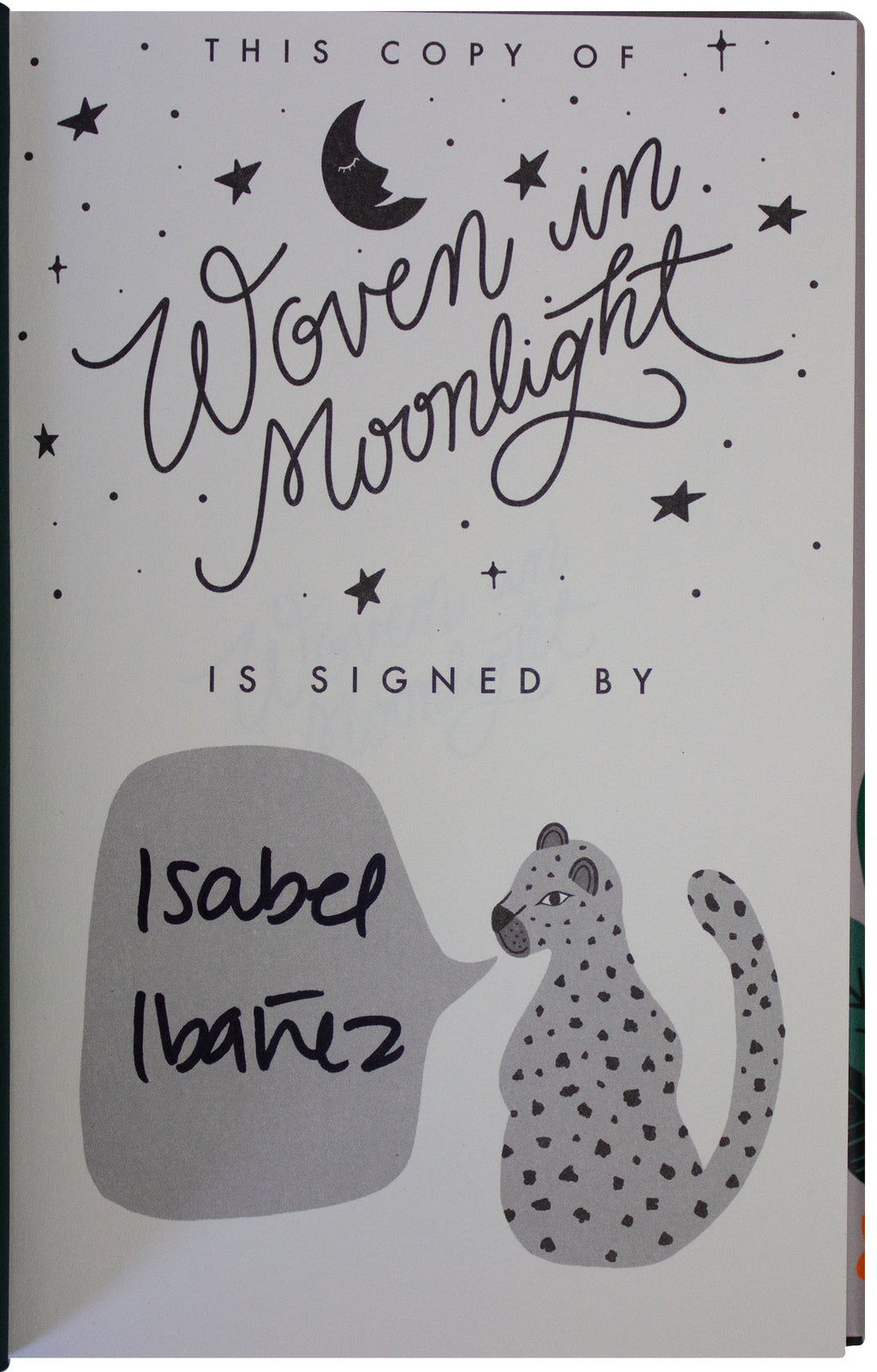 ISABEL IBANEZ SIGNED Woven In Moonlight 1ST EDITION FairyLoot Exclusive YA 2020