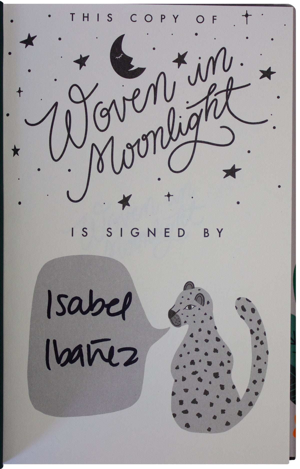 ISABEL IBANEZ SIGNED Woven In Moonlight 1ST EDITION FairyLoot Exclusive YA 2020