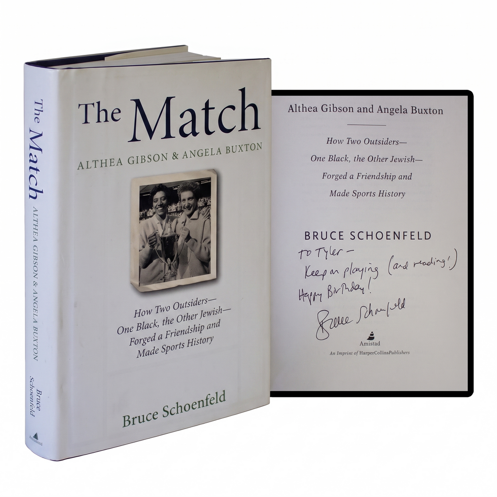 BRUCE SCHOENFELD SIGNED Match 1ST EDITION Althea Gibson & Angela Buxton Tennis