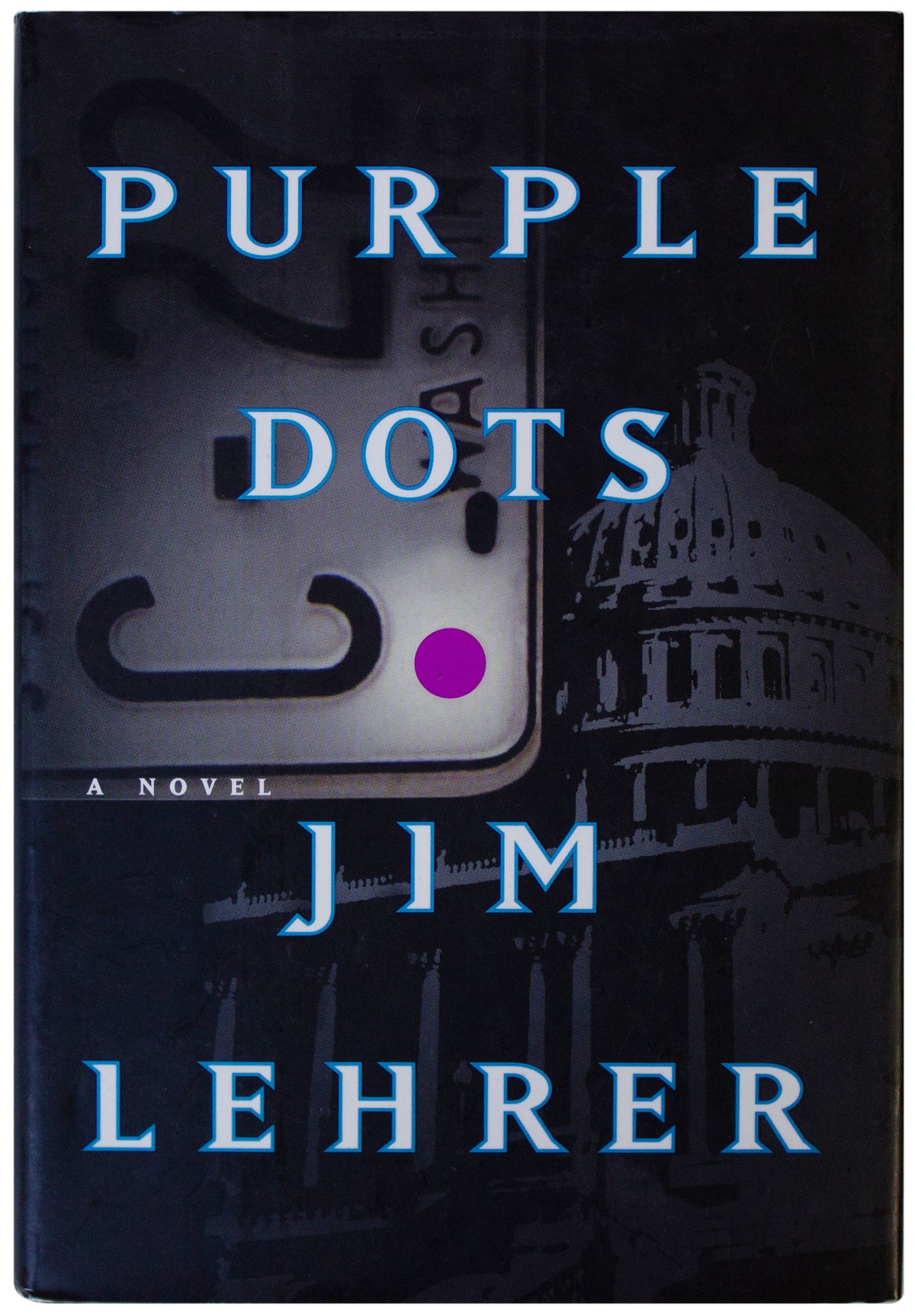 JIM LEHRER SIGNED Purple Dots 1ST EDITION 1998 Novel By PBS News Hour Journalist