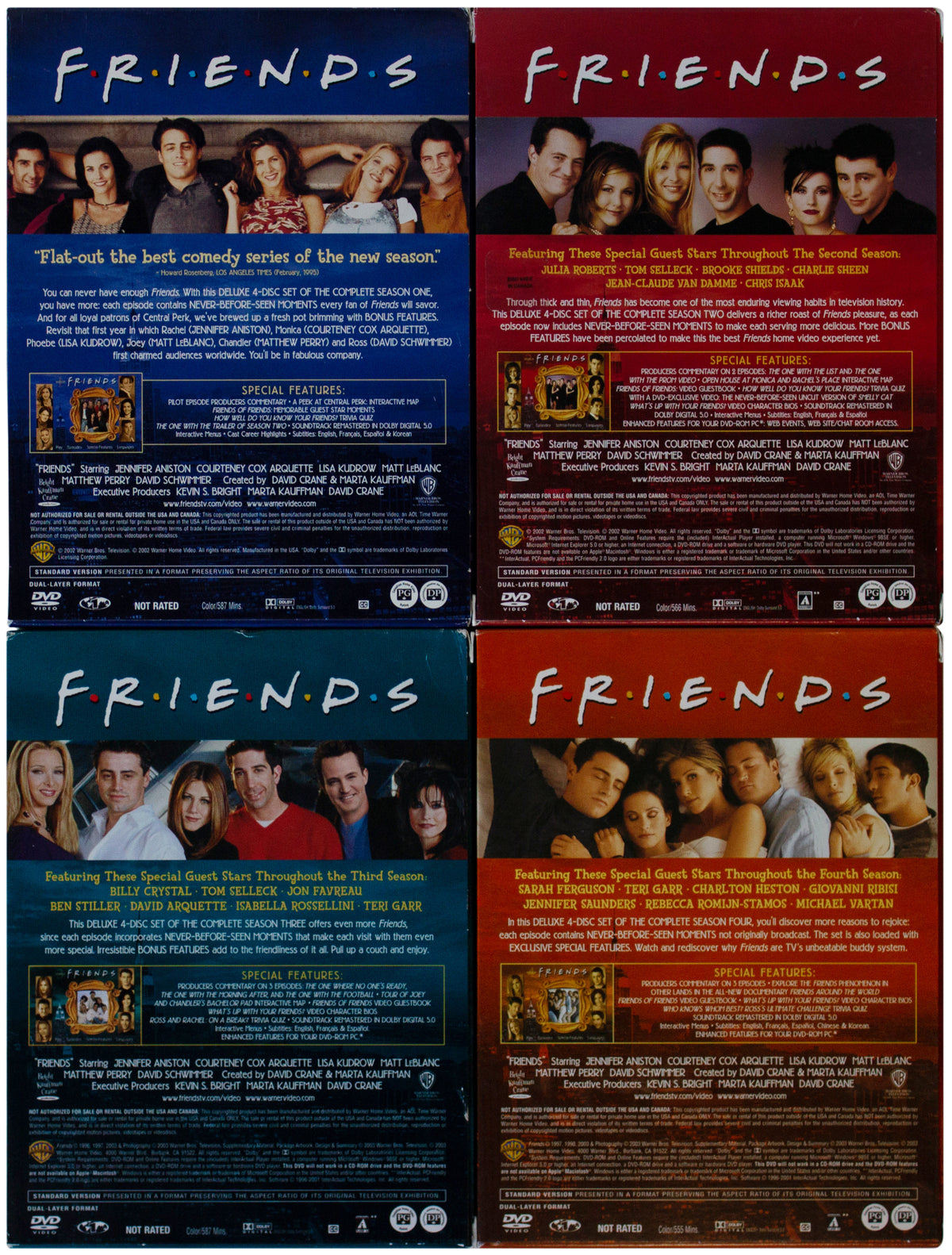 FRIENDS TV Show DVD Box Set LOT SEASONS 1 2 3 4 5 6 7 8 10 Sitcom Comedy TV Show