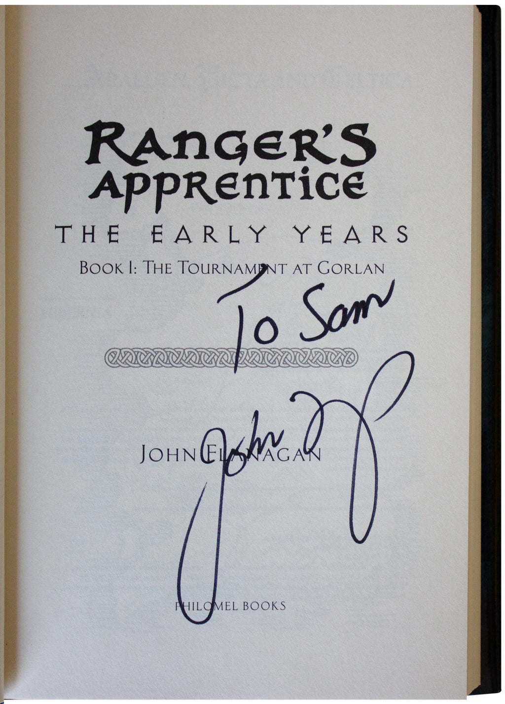 JOHN FLANAGAN SIGNED Tournament At Gorlan 1ST EDITION Rangers Apprentice Book 1