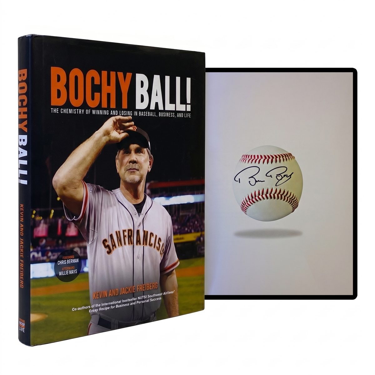 BRUCE BOCHY BALL SIGNED HARDCOVER Kevin Freiberg San Francisco Giants Baseball