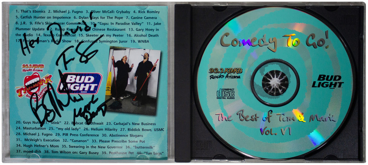 TIM & MARK Comedy To Go Vol. VI SIGNED CD 93.3 KDKB Phoenix 90s Radio RARE OOP 6
