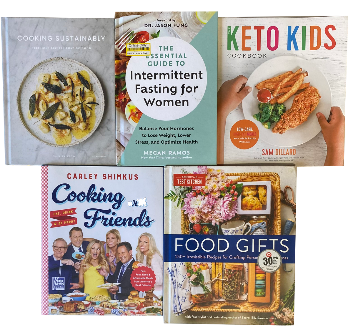 LOT Of 5 COOKBOOKS Healthy Recipes Fasting Keto Sustainable Cooking ALL 2020s !