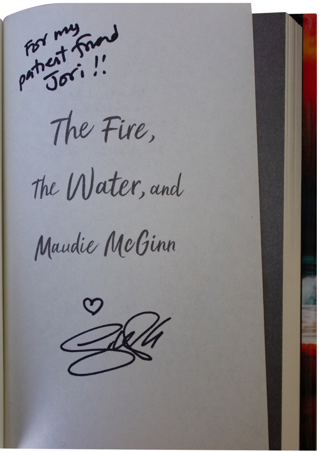 SALLY J. PLA Fire The Water & Maudie McGinn SIGNED 1ST EDITION Hardcover 2023 YA