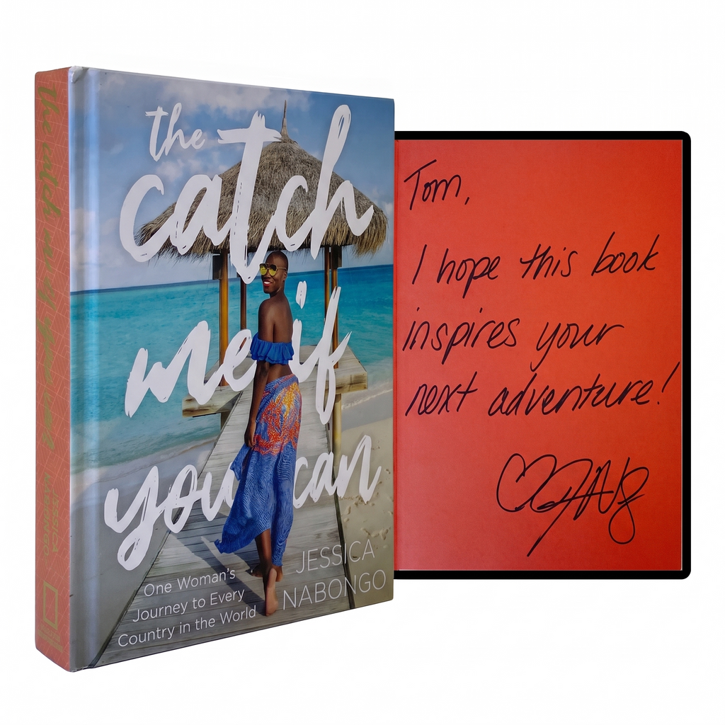 JESSICA NABONGO SIGNED Catch Me If You Can HARDCOVER National Geographic Travel