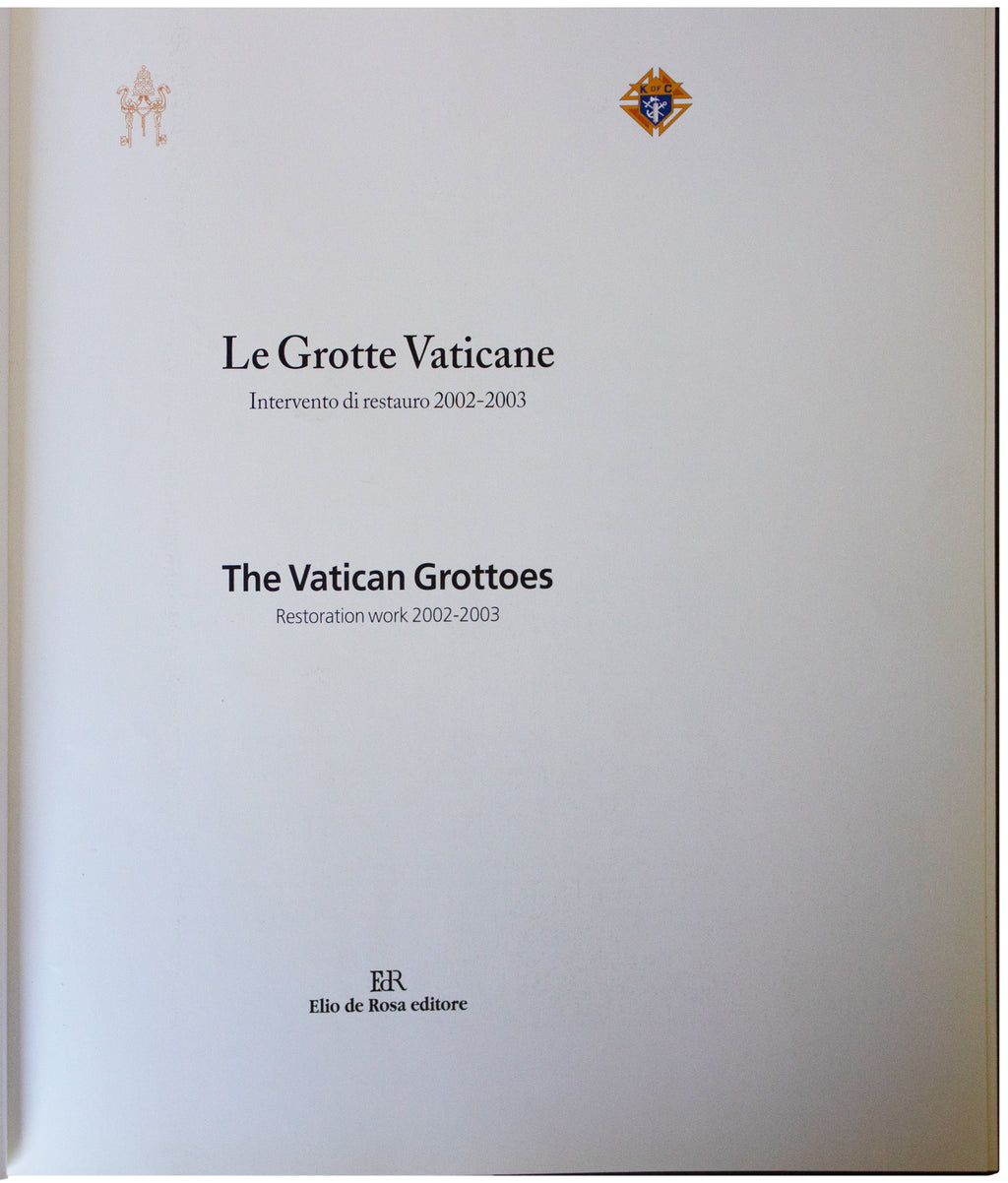 VATICAN GROTTOES Restoration Work 2002-2003 HARDCOVER Book ITALY Art History HC