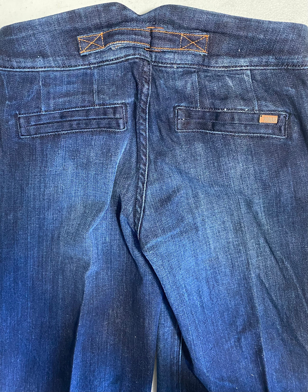 RONAN Audrey JEANS Womens 25 Sailor Wide Leg Made In USA Y2K Indigo Denim NWOT !