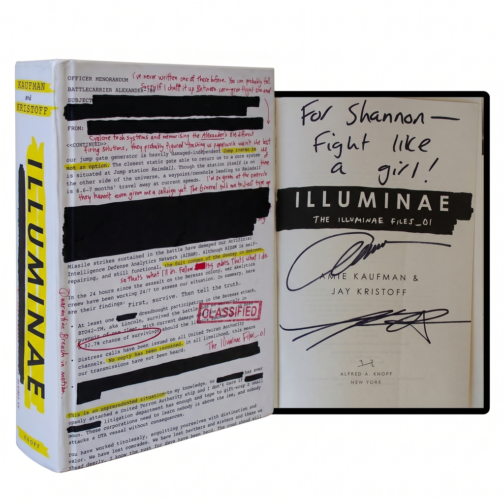 AMIE KAUFMAN & JAY KRISTOFF SIGNED Illuminae 1ST EDITION Hardcover AI Sci-Fi YA