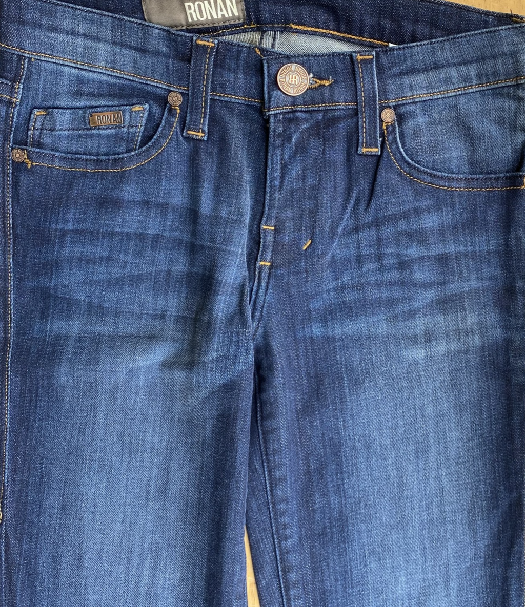 New RONAN BOOTCUT JEANS Women's 32 Dark Wash Denim Bella Flare VTG 2011 USA Made