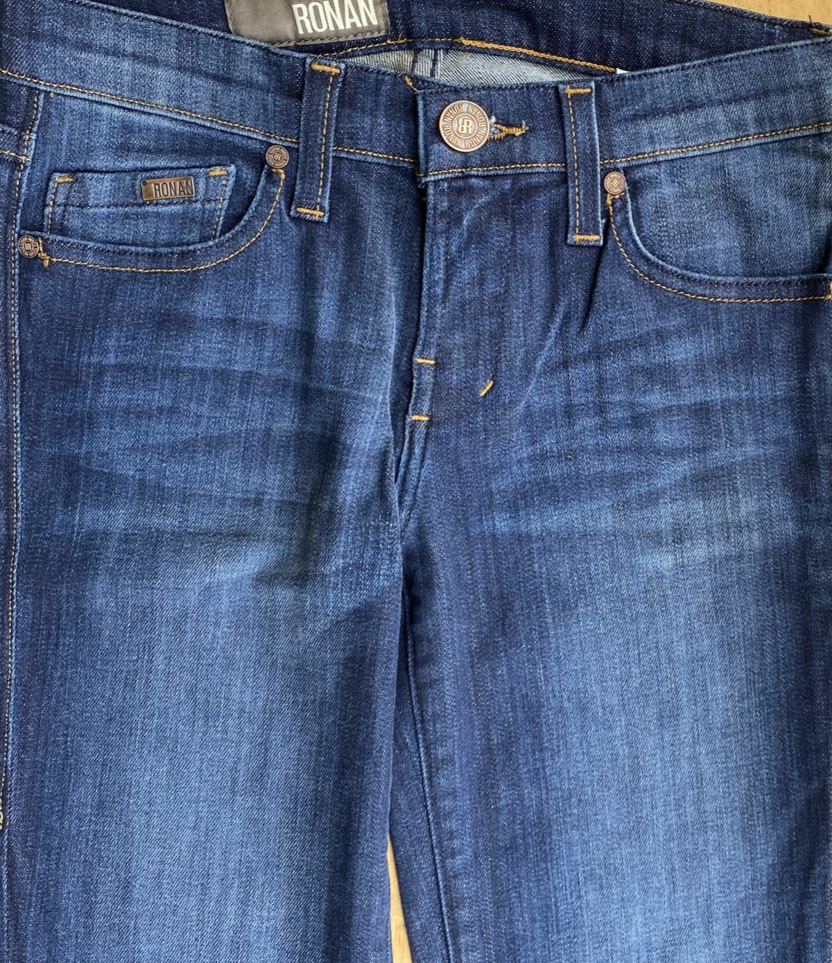 New RONAN BOOTCUT JEANS Women's 32 Dark Wash Denim Bella Flare VTG 2011 USA Made