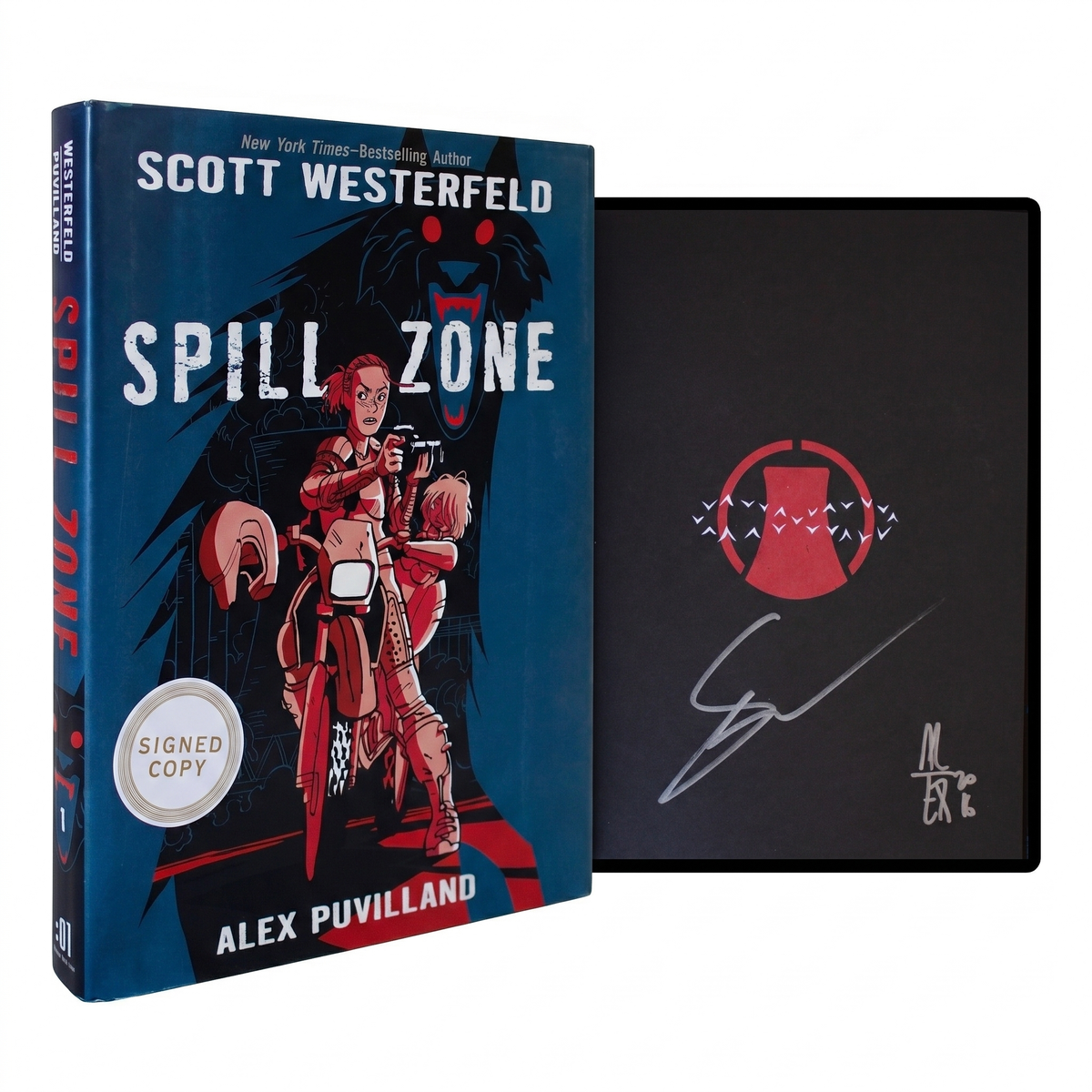 SCOTT WESTERFELD & ALEX PUVILLAND SIGNED Spill Zone Vol 1  1ST EDITION Hardcover