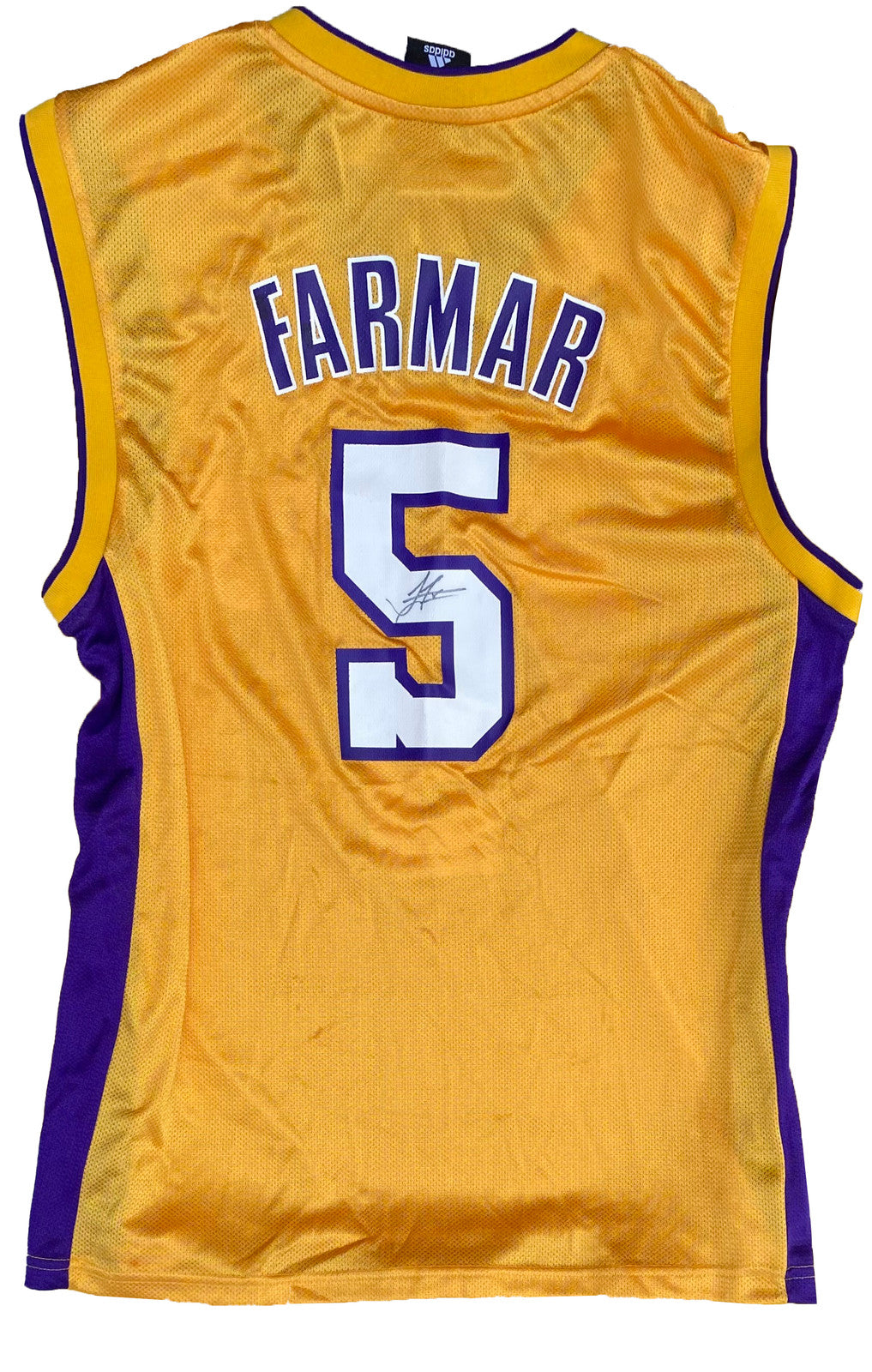 JORDAN FARMAR SIGNED Los Angeles LAKERS JERSEY Medium Adidas NWT AUTOGRAPHED # 5