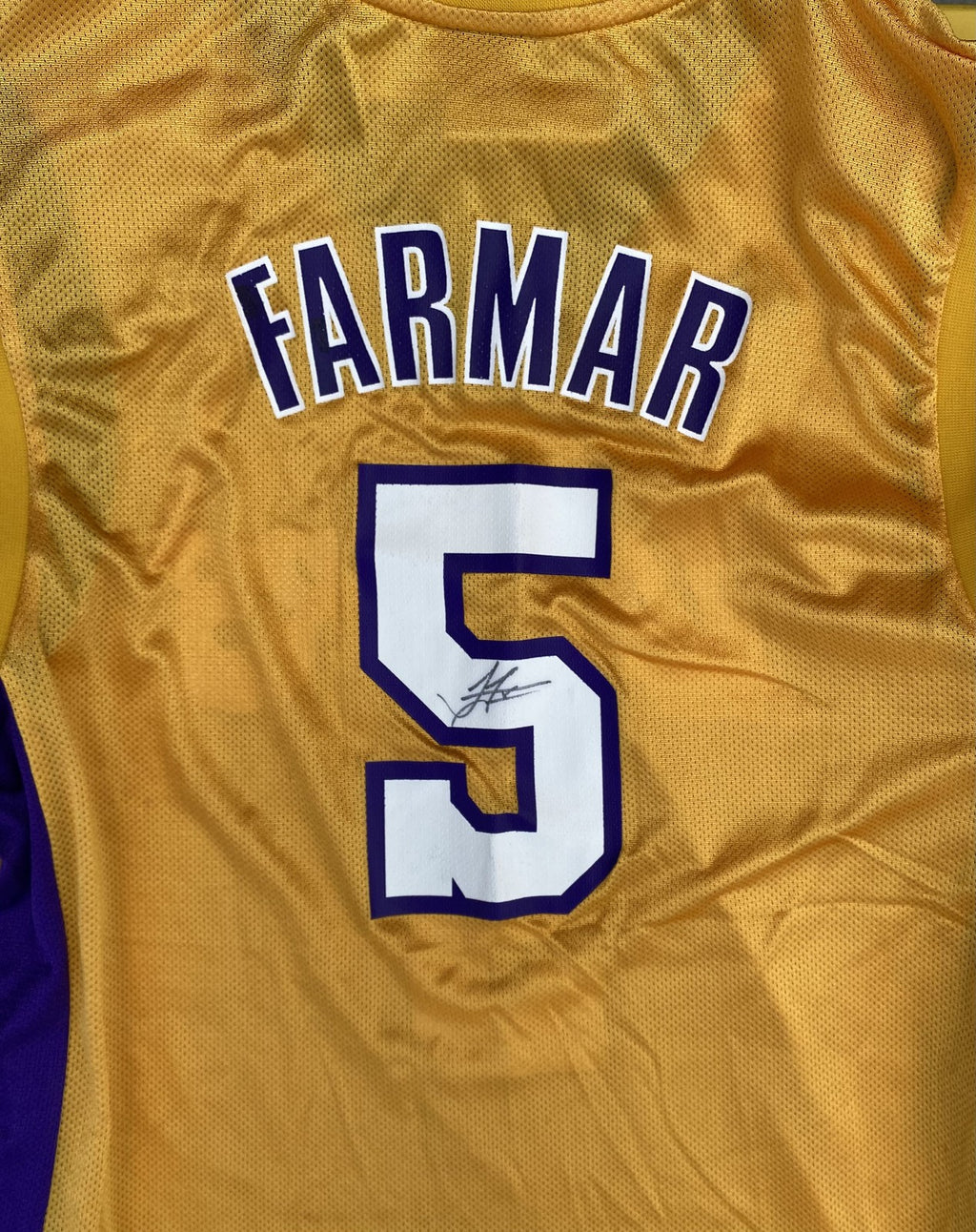 JORDAN FARMAR SIGNED Los Angeles LAKERS JERSEY Medium Adidas NWT AUTOGRAPHED # 5