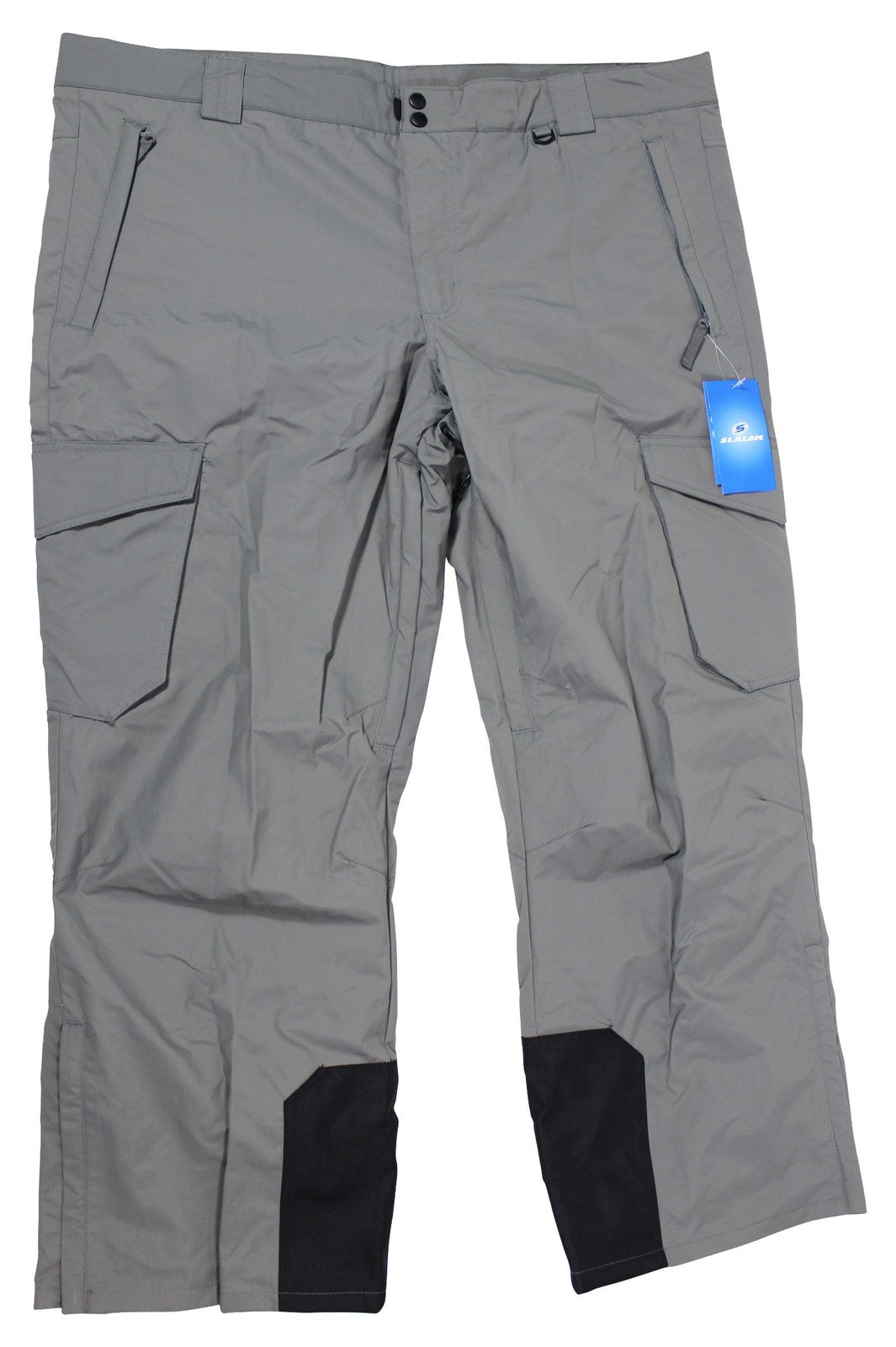 New SLALOM CARGO SNOW PANTS Men's 3XL Water Resistant Insulated Gray NWT $85 Tag